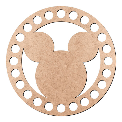 Recorte Base Redonda Mickey 10 cm / MDF 3mm