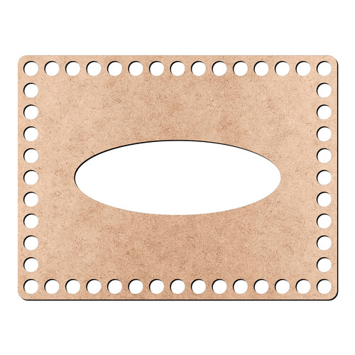 Recorte Base Retangular Lenço 13 x 17 cm / MDF 3mm
