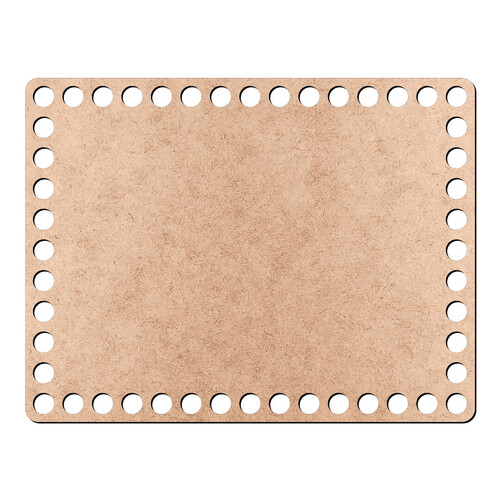 Recorte Base Ret Cesto Fio Malha 13 x 17 cm / MDF 3mm