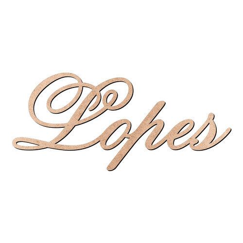 Recorte Lopes Old Script / MDF 3mm