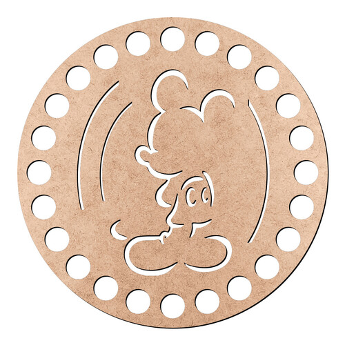 Recorte Base Redonda Mickey 10 cm / MDF 3mm