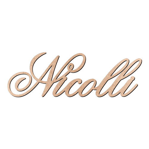 Recorte Nicolli Old Script / MDF 3mm