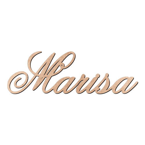 Recorte Marisa Old Script / MDF 3mm