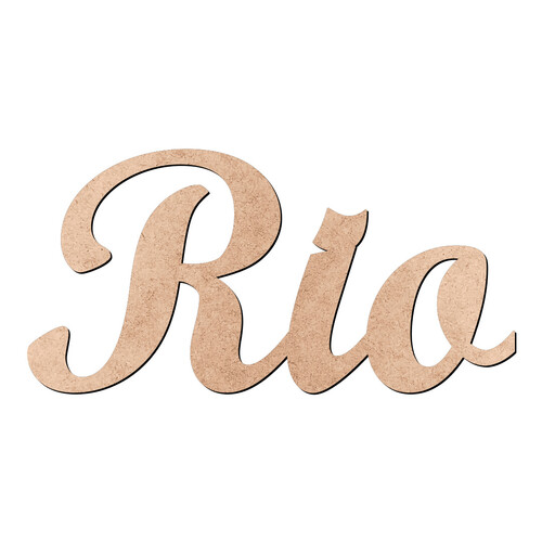 Recorte Rio Script Mt Std / MDF 3mm