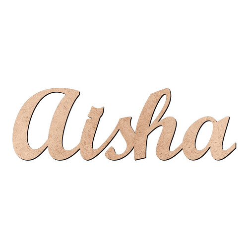 Recorte Aisha Script Mt Std / MDF 3mm