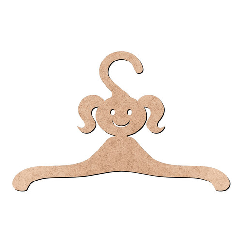 Recorte Cabide Menina / MDF 3mm