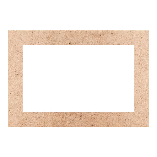 Recorte Moldura Ret 13 x 19 cm Borda 2 cm / MDF 3mm
