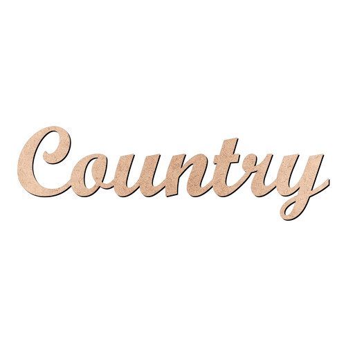 Recorte Country Script Mt Std / MDF 3mm