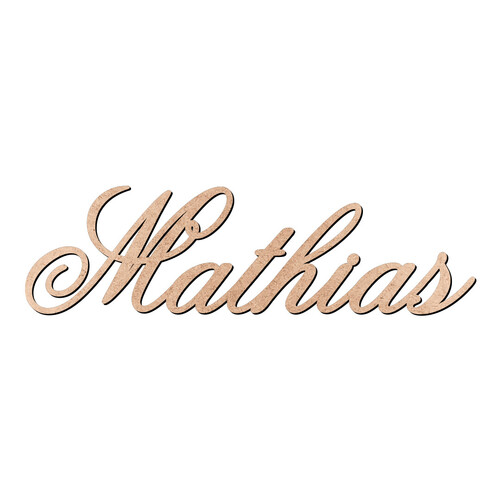 Recorte Mathias Old Script / MDF 3mm