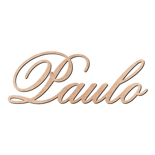 Recorte Paulo Old Script / MDF 3mm