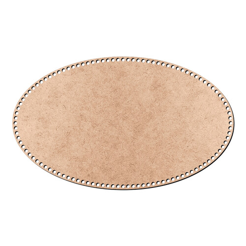 Recorte Base Oval Cesto Fio Malha 30 x 50 cm / MDF 3mm
