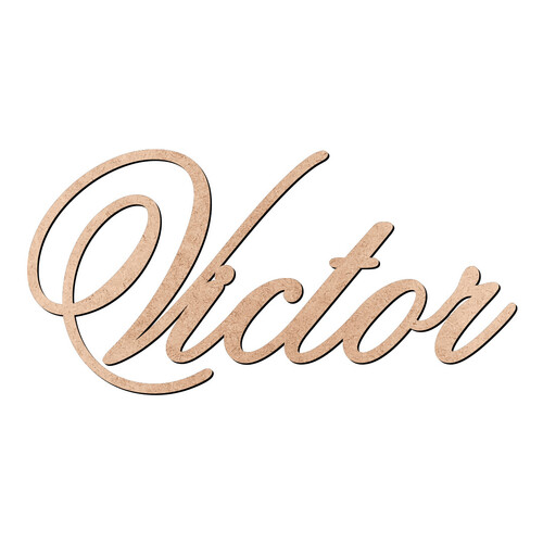 Recorte Victor Old Script / MDF 3mm