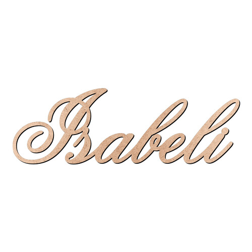 Recorte Isabeli Old Script / MDF 3mm