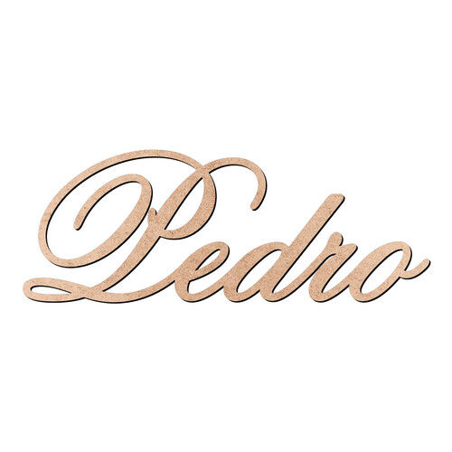 Recorte Pedro Old Script / MDF 3mm