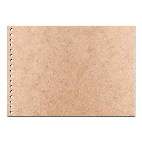 Recorte Capa Caderno Tamanho A6 Horizontal / MDF 3mm