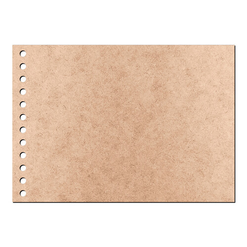 Recorte Capa Caderno Tamanho A7 Horizontal / MDF 3mm