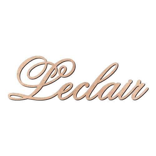 Recorte Leclair Old Script / MDF 3mm