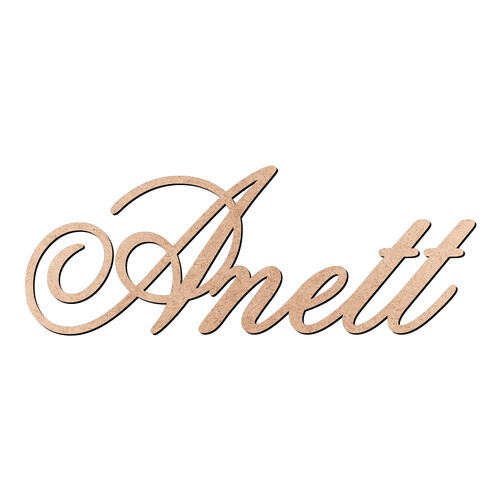 Recorte Anett Old Script / MDF 3mm
