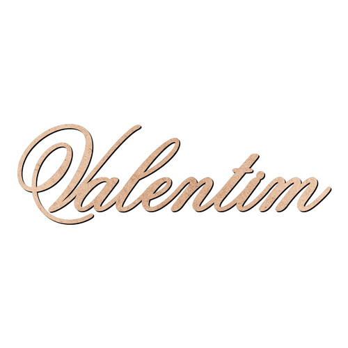 Recorte Valentim Old Script / MDF 3mm