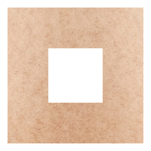 Recorte Moldura Quadrada 10 cm Borda 3 cm / MDF 3mm