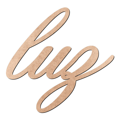 Recorte luz Old Script / MDF 3mm