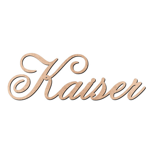 Recorte Kaiser Old Script / MDF 3mm