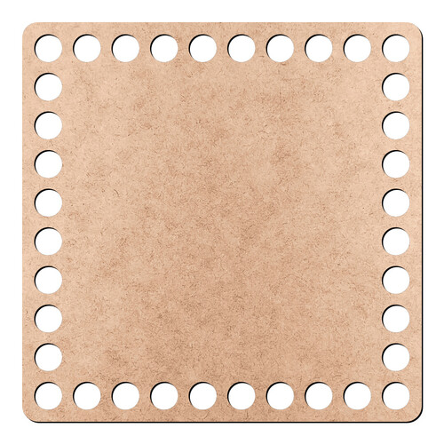 Recorte Base Quadrad Cesto Fio de Malha 10 cm / MDF 3mm