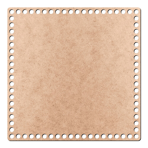 Recorte Base Quadrad Cesto Fio de Malha 20 cm / MDF 3mm