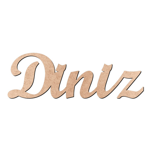 Recorte Diniz Script Mt Std / MDF 3mm