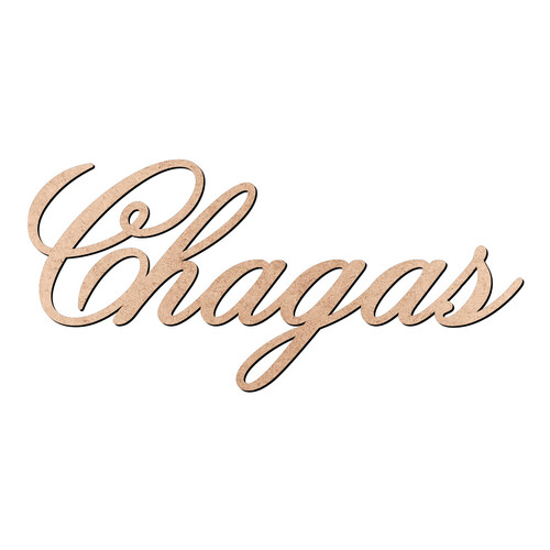 Recorte Chagas Old Script / MDF 3mm