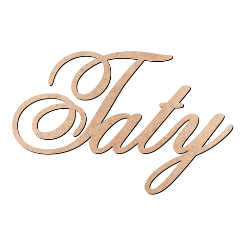 Recorte Taty Old Script / MDF 3mm