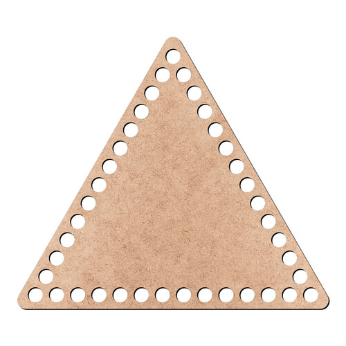 Recorte Base Triang Cesto Fio Malha 15 cm / MDF 3mm