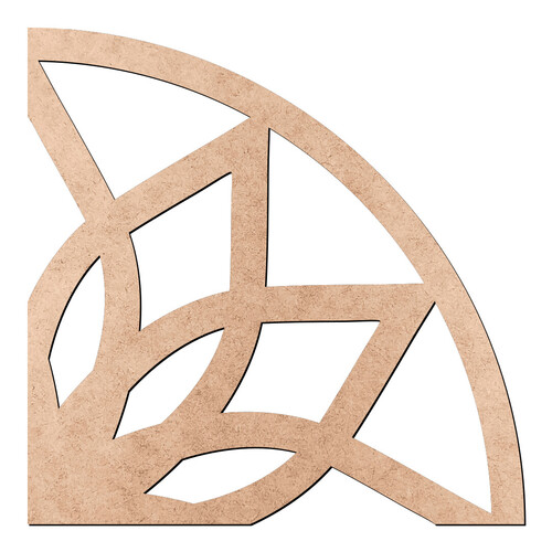Recorte Um Quarto de Mandala / MDF 3mm