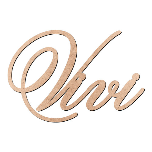 Recorte Vivi Old Script / MDF 3mm