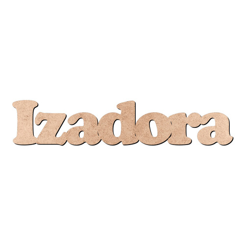 Recorte Izadora Cooper Black / MDF 3mm