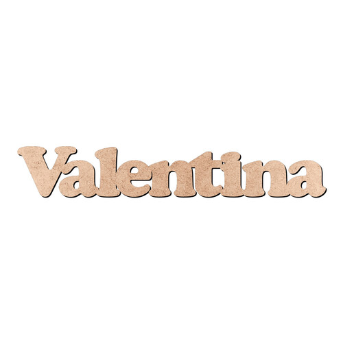 Recorte Valentina Cooper Black / MDF 3mm