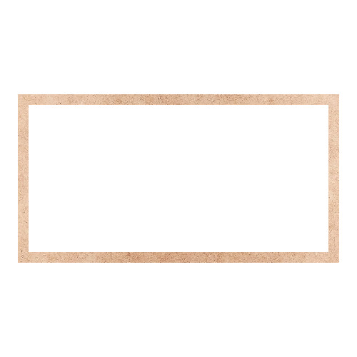Recorte Moldura Ret 31 x 59 cm Borda 2 cm / MDF 3mm