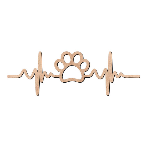 Recorte ECG Patinha Dog / MDF 3mm