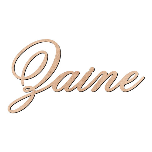 Recorte Zaine Old Script / MDF 3mm