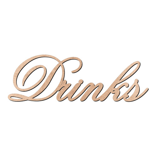 Recorte Drinks Old Script / MDF 3mm