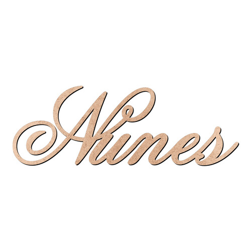 Recorte Nunes Old Script / MDF 3mm