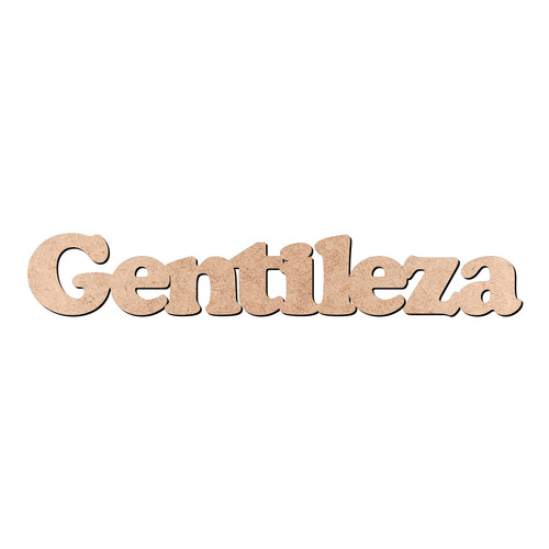 Recorte Gentileza Cooper Black / MDF 3mm