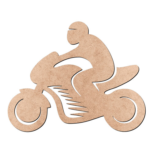 Recorte Motociclista / MDF 3mm