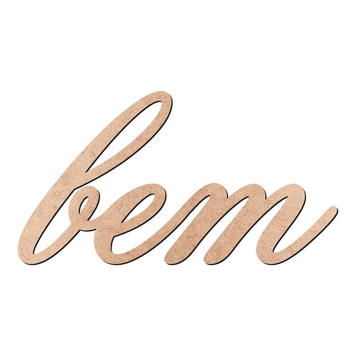 Recorte bem Old Script / MDF 3mm