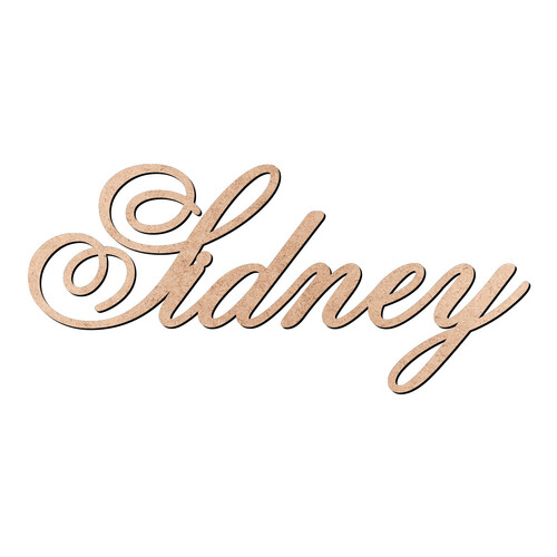 Recorte Sidney Old Script / MDF 3mm