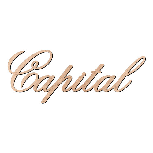 Recorte Capital Old Script / MDF 3mm