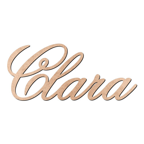 Recorte Clara Old Script / MDF 3mm