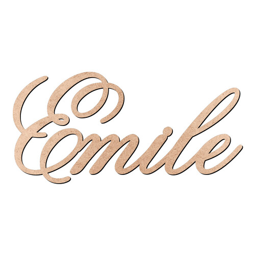 Recorte Emile Old Script / MDF 3mm