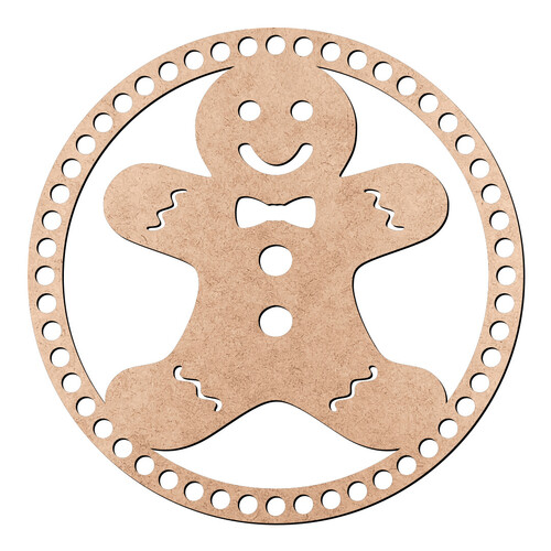 Recorte Base Cesto Boneco Natal 20 cm / MDF 3mm