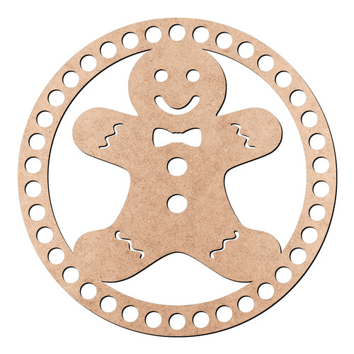 Recorte Base Cesto Boneco Natal 15 cm / MDF 3mm